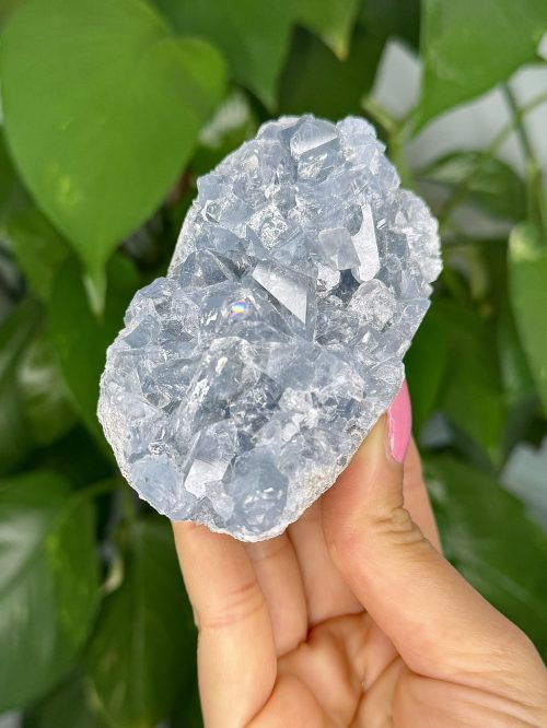 Célestine brute de Madagascar pierre naturelle bleue minéraux cristaux crystals minerals lithothérapie ésotérisme 305 Célestine brute, Madagascar, N.305