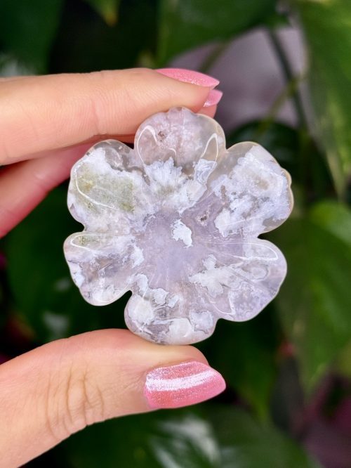 Fleur en agate fleur de Madagascar agate verte rose quartz cristaux minéraux pierres naturelles 2 Fleur en agate fleur, Madagascar, N.1