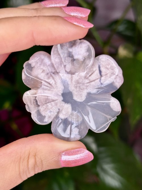 Fleur en agate fleur de Madagascar agate verte rose quartz cristaux minéraux pierres naturelles 3 Fleur en agate fleur, Madagascar, N.2